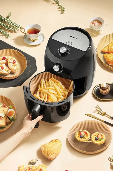 Supertrend Airfryer Pişirme Kağıdı Yuvarlak 20cm 50 + 5 Adet (5 Adet Hediye) - 4