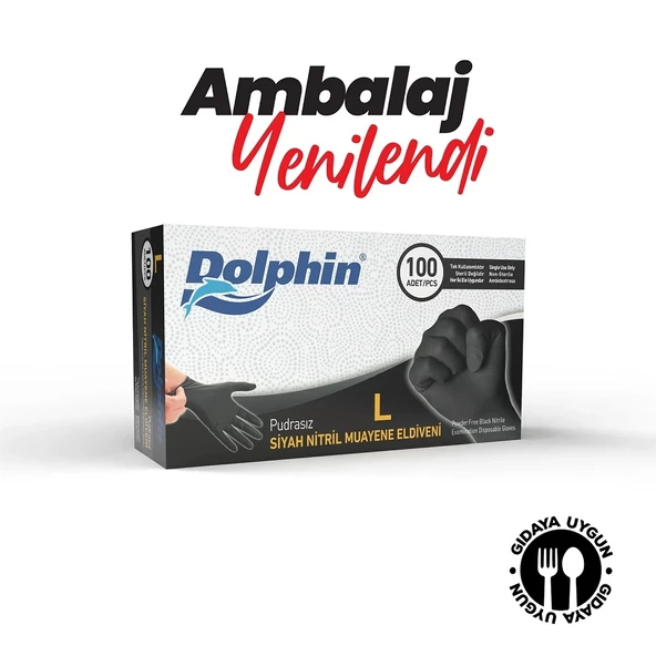 Supertrend Siyah Çok Amaçlı Nitril Muayene Eldiveni L Beden | 10 Paket - MDR - 2