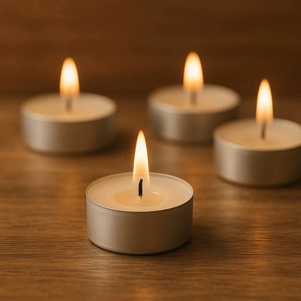 Supertrend Beyaz Tealight Mum 8gr 100lü ürün görseli 1