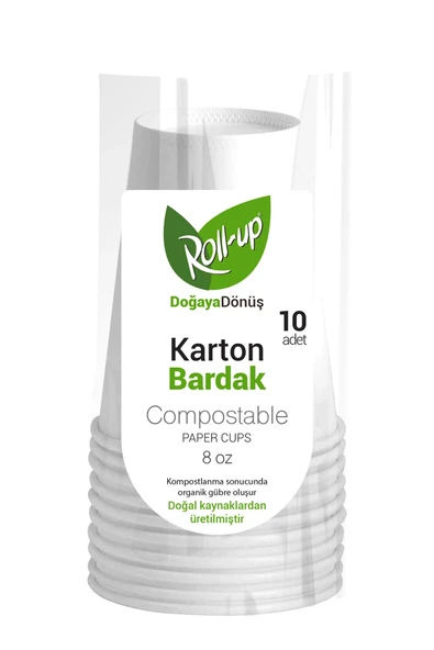 Supertrend Doğa Dostu Karton Bardak 8oz 10lu
