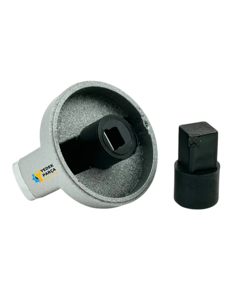 Arçelik Uyumlu OCD K 752-2 DWKYG Gazlı Ocak Düğmesi Takımı – 4’lü İnox Çizgili - Resim 2