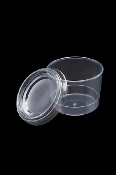 Plastik Silindir Tatlı Kasesi Kapağı 250cc 15li - Resim 2