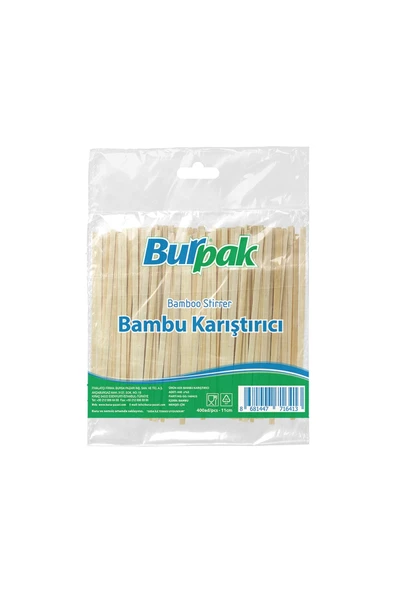 Supertrend Bambu Tahta Karıştırıcı 11cm Poşetli 400lü