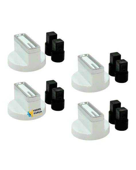 Arçelik Uyumlu OCL T 651 EB Gazlı Ocak Düğmesi Takımı – 4’lü Beyaz Çizgili ürün görseli