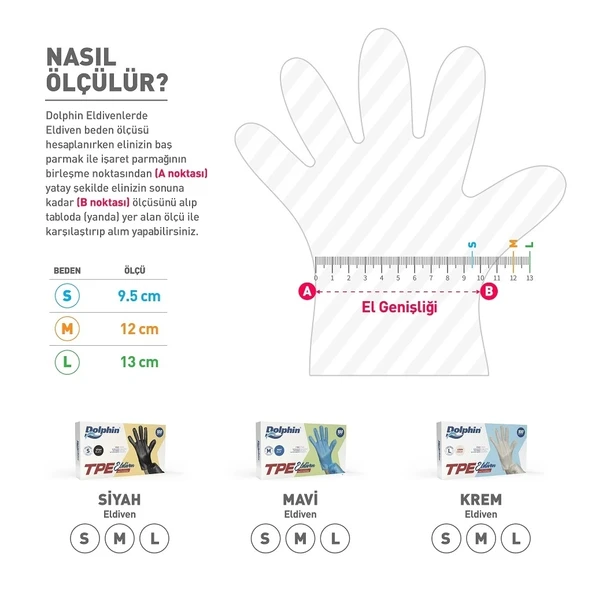 Supertrend Mavi TPE Eldiven M Beden 100 Adet - Resim 2