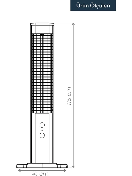Kumtel MH-2300 Orbit Dual 2300 W Kule Tipi Infrared Isıtıcı (Teşhir) - 4