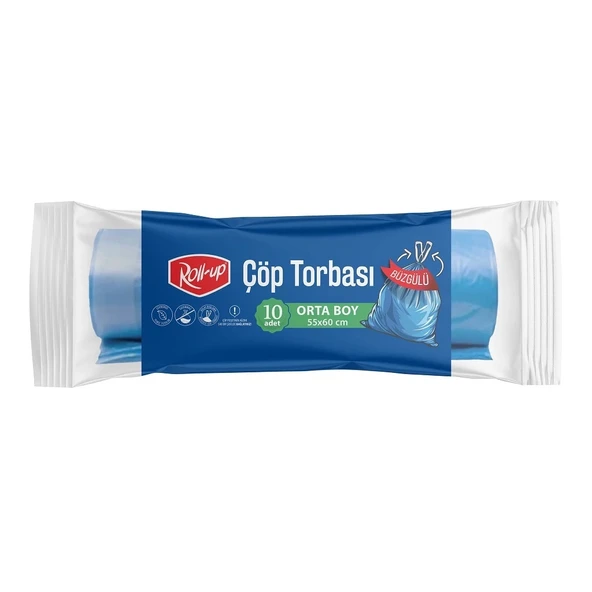 Supertrend Çöp Torbası Orta Boy Büzgülü 55x60cm 10 Adet