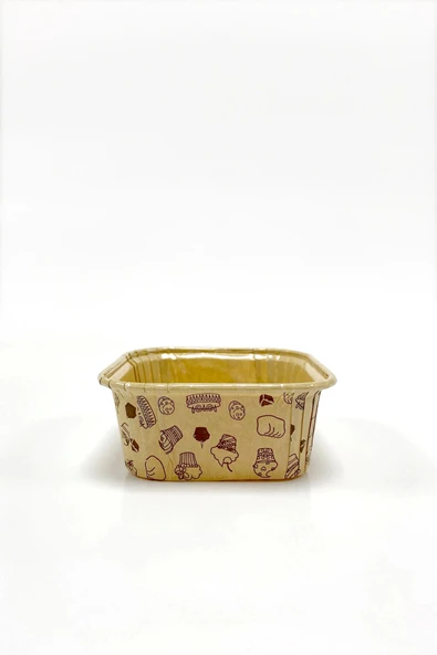 Supertrend Muffin Kek Kapsülü Kare Kraft Desenli 50li - 2