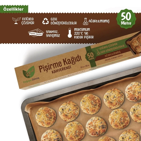 Supertrend Kahverengi Pişirme Kağıdı 37cmx50m 1 Adet - Resim 5