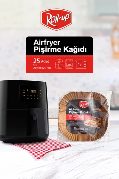 Supertrend Airfryer Pişirme Kağıdı Kare 20cm 25li - 2