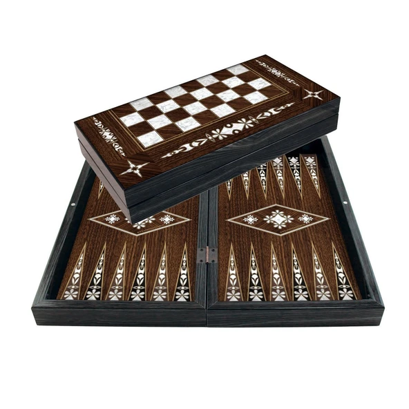 1021828 Star Antik Yonca Sedef Tavla Takımı ürün görseli