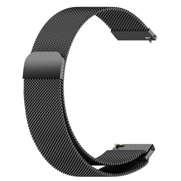 Huawei Watch GT4 46mm Uyumlu Manyetik Milanese Loop Metal Kordon   Siyah - Resim 5