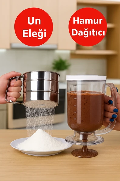 Un Eleği & Hamur Dağıtıcı, Profesyonel Pastacılar İçin İdeal İkili ürün görseli