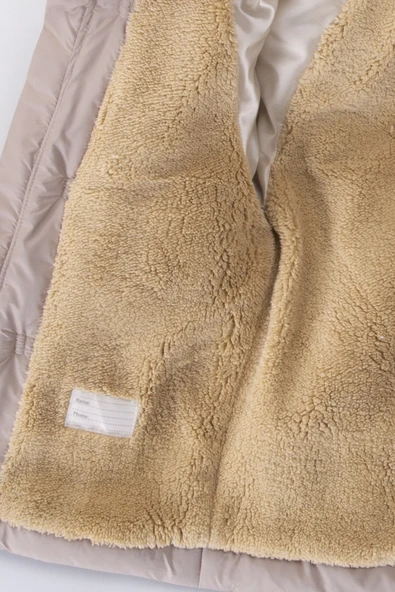 YENİ Varaklı Peluş Kürklü Fermuarlı Kapitone Kapüşonlu Kar Şişme Kışlık Erkek Bebek Mont Çocuk Kaban - 4