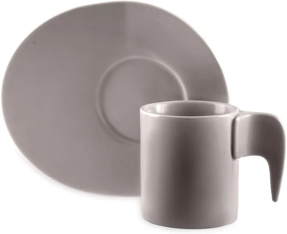 Jumbo Elefas Gri Tek Kişilik Fincan Takımı - Resim 2