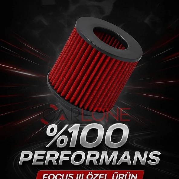 Ford Focus 3 Uyumlu Araca Özel Spor Açık Hava Filtresi Kırmızı Renk İthal Ürün Yüksek Performans - 2