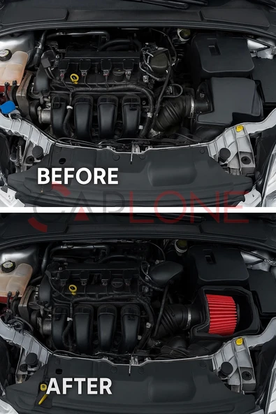 Ford Focus 3 Uyumlu Araca Özel Spor Açık Hava Filtresi Kırmızı Renk İthal Ürün Yüksek Performans - 3