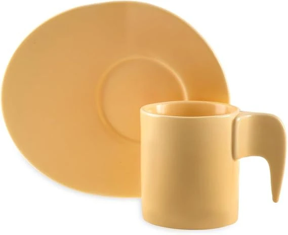 Jumbo Elefas Sarı Tek Kişilik Fincan Takımı - Resim 2