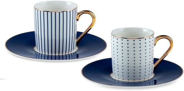Jumbo Navy 2 Kişilik Kahve Fincan Takımı 90 ml, Renkli ürün görseli