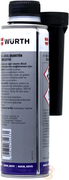 WÜRTH DİZEL YAKIT SİSTEM.VE ENJEKTÖR TEM.300ML - 3