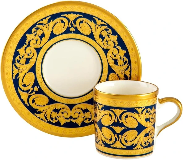 Jumbo Palast Mavi 2 Kişilik Kahve Fincan Takımı - 2