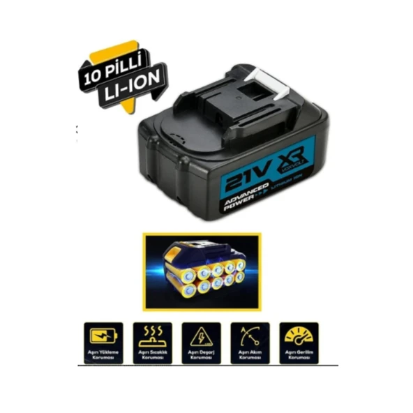 10 Pilli V258 Yedek Akü Batarya , Budama Testeresi,Budama Makası Vb. - 5