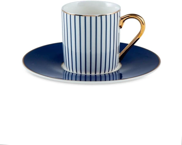 Jumbo Navy 2 Kişilik Kahve Fincan Takımı 90 ml, Renkli - Resim 5