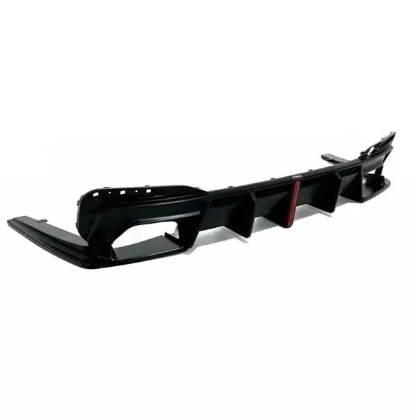 AUTOGP Bmw g30 arka tampon difüzörü ledli ve egzoz ucu seti 2017+ pianoblack - 4