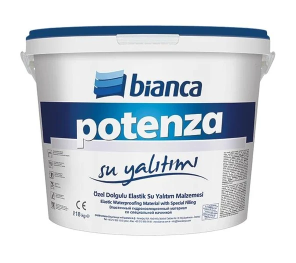 Bianca Potenza Uv Dirençli Özel Dolgulu Su Yalıtım Malzemesi 10 Kg Beyaz