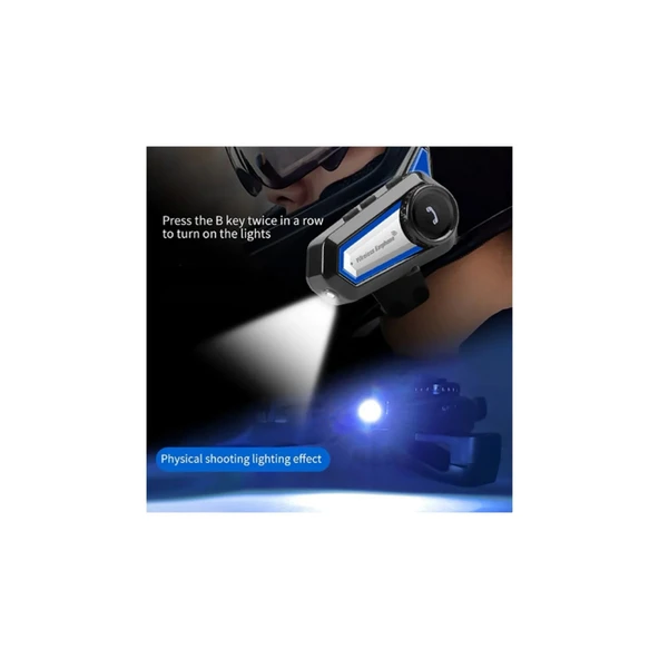 Bt31 Kask Kulaklık Bluetooth 5.0 Motosiklet Interkom Su Geçirmez Kablosuz Kulaklık - 4