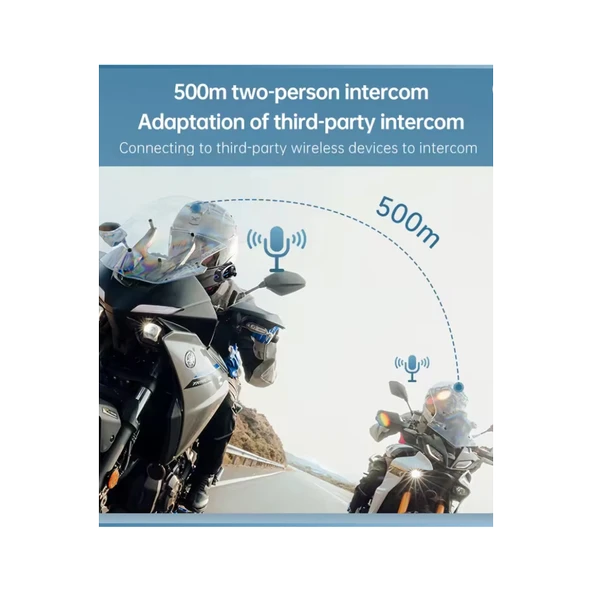 Q29 Motosiklet Kask Bluetooth Kulaklık Eşleşmeli 1080p Kamera Geniş Açı Su Geçirmez Intercom - 5