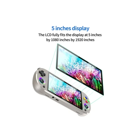 M22 Pro Retro Oyun Konsolu 5.0 ’’ıps Ekran Dahili 20000+ Oyun Emülatörleri Rgb Led Joystick - 3