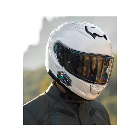 Y12  Motor Kask Kulaklık Rgb Modlu Radyolu Motosiklet Kulaklık 5.3 Bluetooth Intercom - 6