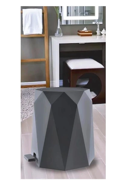 Omnipazar ELF-476 Geo Plastik Pedallı Çöp Kovası 4 Litre - 3