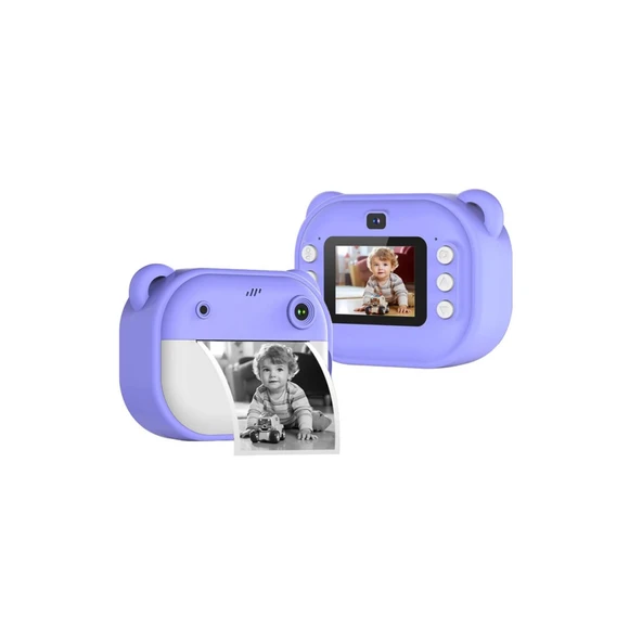 Dijital Video Kayıt Fotoğraf Çocuk Kamerası Anlık Termal Resim Kağıt Baskılı