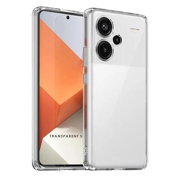 Xiaomi Redmi Note 13 Pro Plus Lux Seri Kamera Korumalı Premium Şeffaf Silikon Kılıf ürün görseli 1