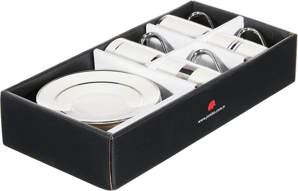 Jumbo Luces Platin 4 Kişilik Kahve Fincan Takımı - Resim 2