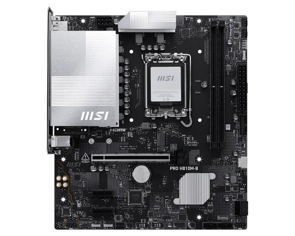 MSI PRO H810M-B DDR5 6400MHz (OC) M.2 mATX 1851P - Resim 2