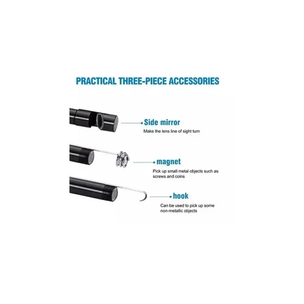 Vtn-02 Endoskop Yılan Video Kamera Led’li 2 Metre 7 Mm Sert Kablo Su Geçirmez - 5