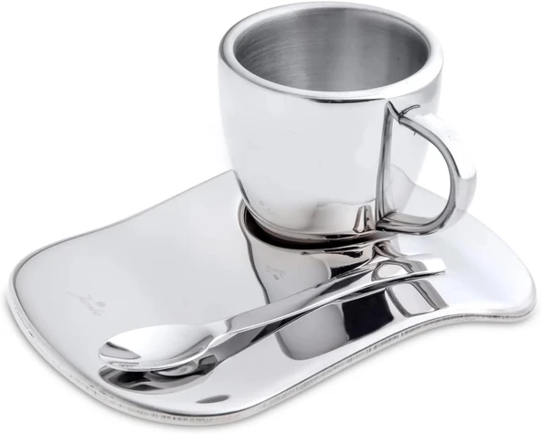 Jumbo Timeless Wavy Double Wall 2 Kişilik Kahve Fincan Takımı - Resim 3