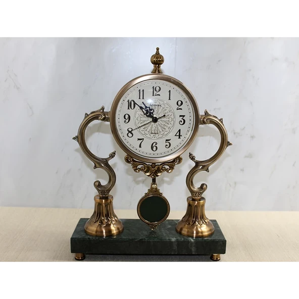 Altı Mermer Sarkaşlı Masa Üstü Saat Alk4321