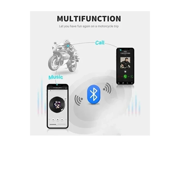 X3 Motor Kask Kulaklık Rgb Modlu Su Geçirmez 5.3 Bluetooth Intercom - 3