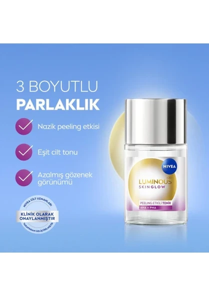 Nivea Luminous630 Skin Glow Parlaklık Veren Peeling Etkili Tonik 100 ml - 2