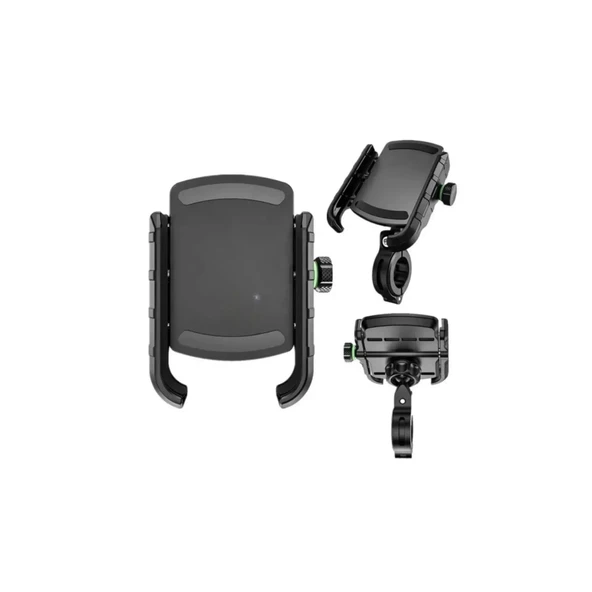 Motosiklet Gidon Ve Ayna Bağlantılı Motor Ve Bisiklet Uyumlu Telefon Tutucu 12-24w Hızlı Şarj - 2