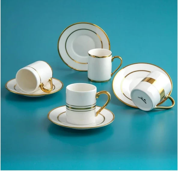 Jumbo Luces Gold 4 Kişilik Kahve Fincan Takımı ürün görseli