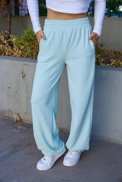 Düz Lastikli Eşofman - Mint Yeşili - 2