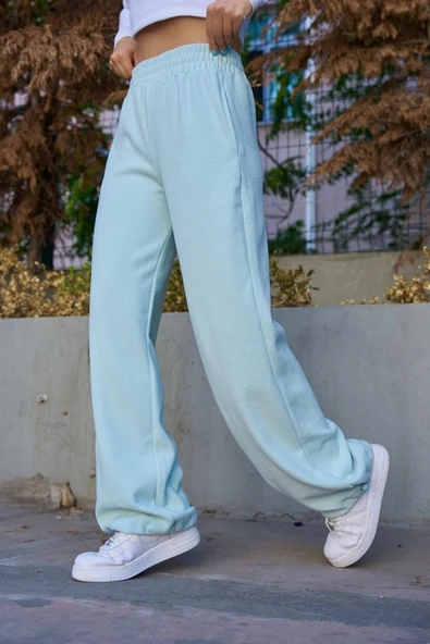 Düz Lastikli Eşofman - Mint Yeşili - 4