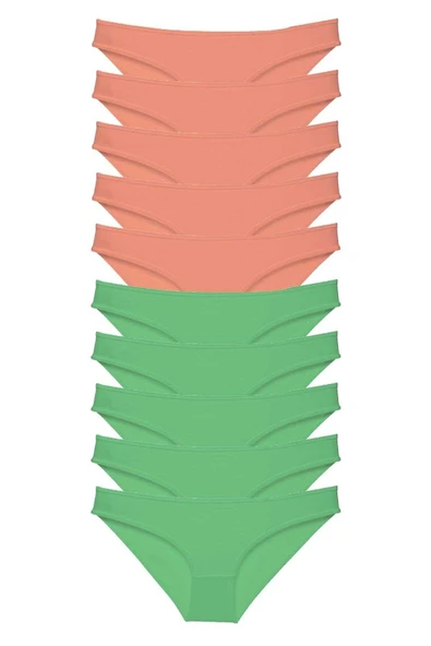 biçomi 10 adet Eko Set Likralı Kadın Slip Külot Pudra Yeşil ürün görseli
