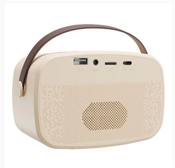 Mikado MD-57BT Endless 5W Bej TF + USB + AUX + BT Destekli 2 Wireless Karaoke Mikrofon 1200mAh - Resim 2