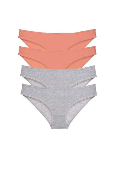 biçomi 4 adet Süper Eko Set Likralı Kadın Slip Külot Pudra Gri ürün görseli
